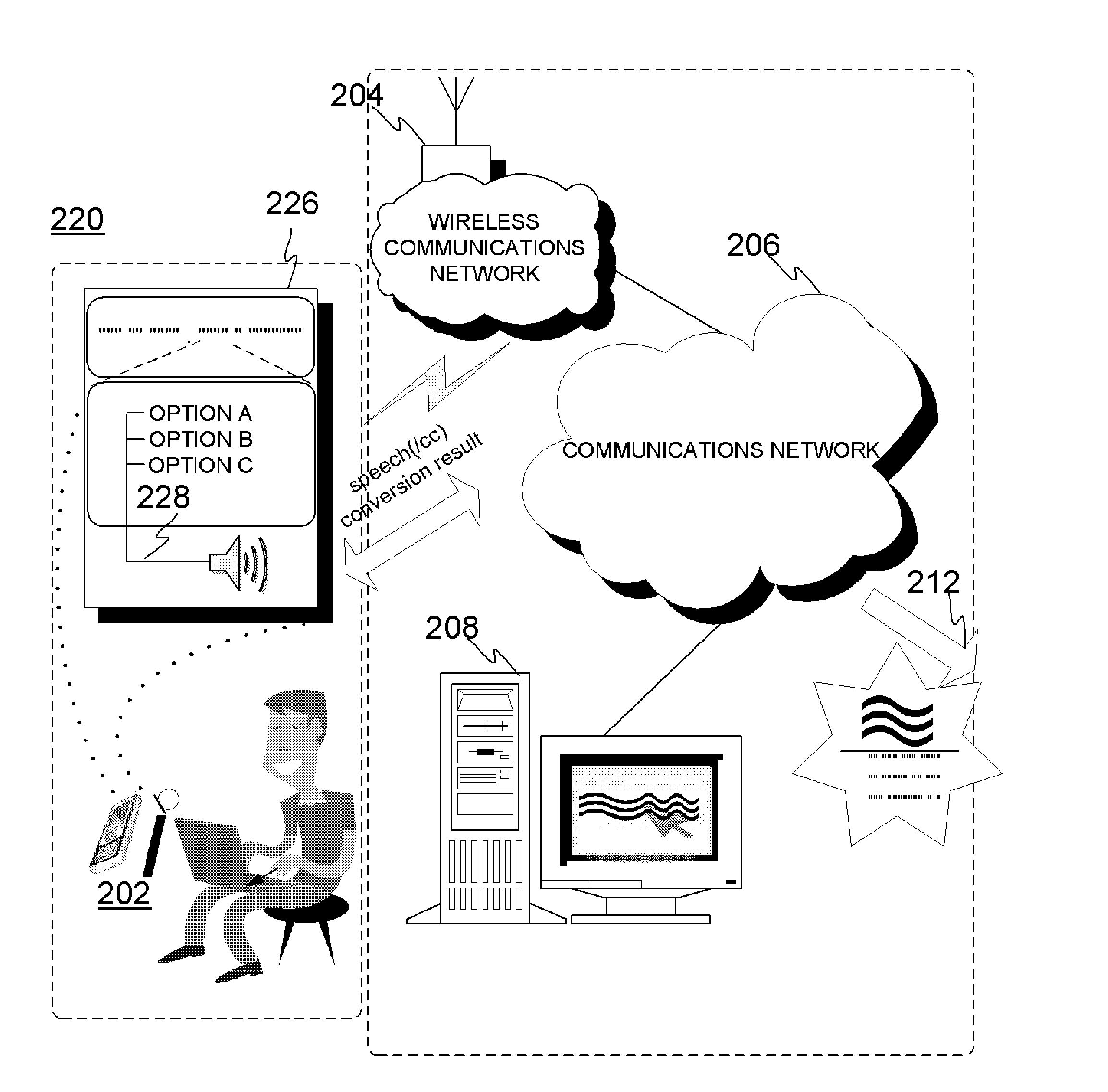 Method and device for converting speech