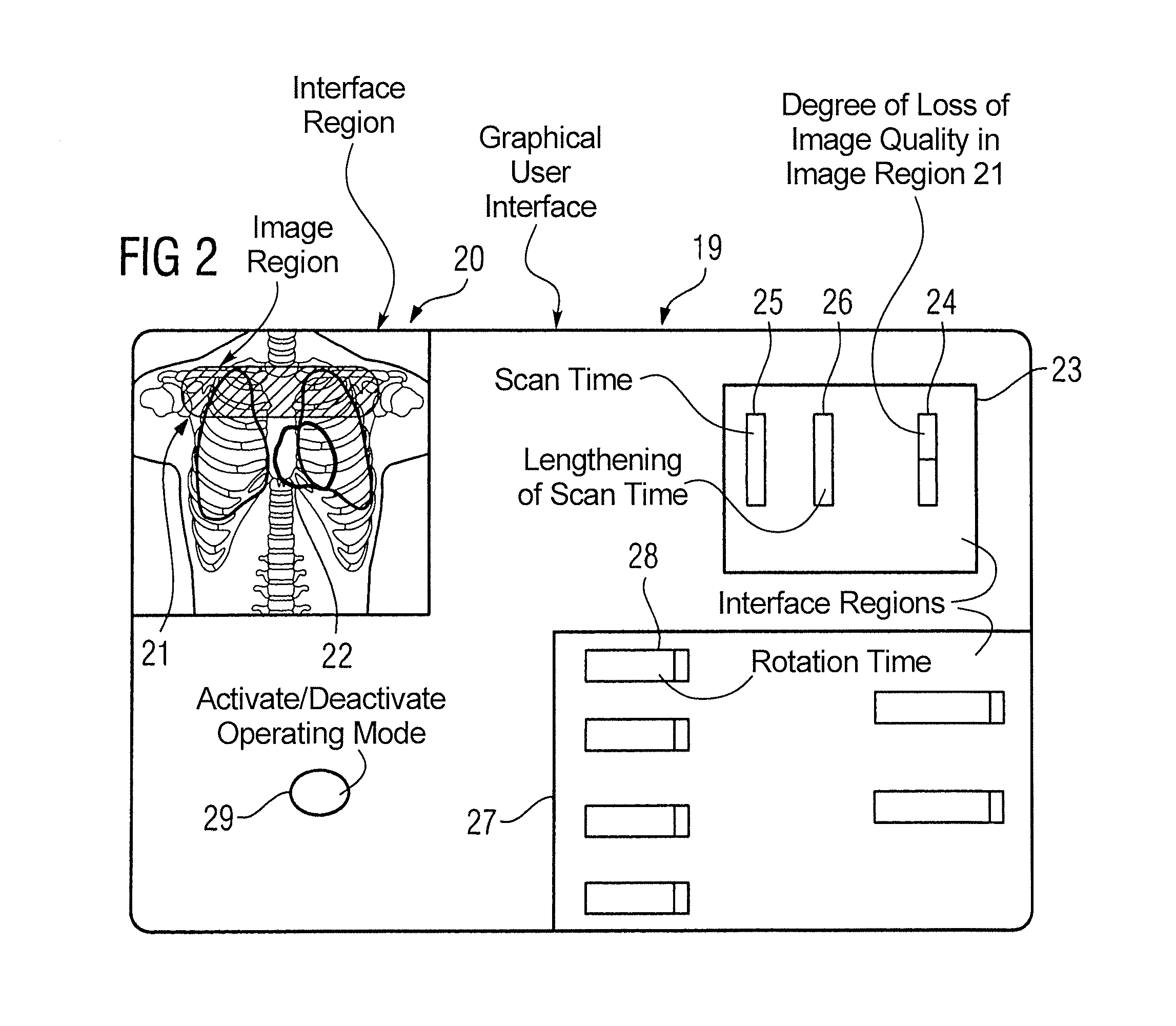 Computed tomography device and method and data storage medium for operation thereof