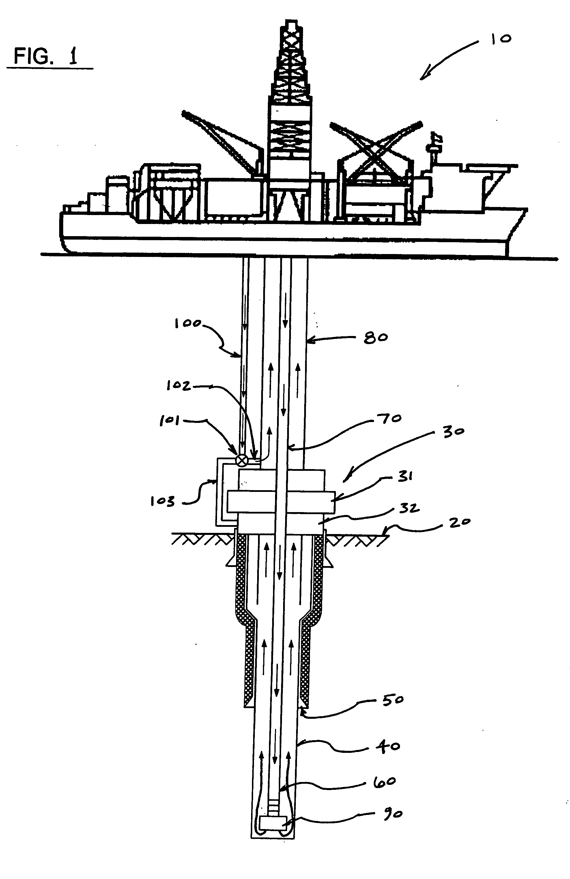 Method for varying the density of drilling fluids in deep water oil and gas drilling applications