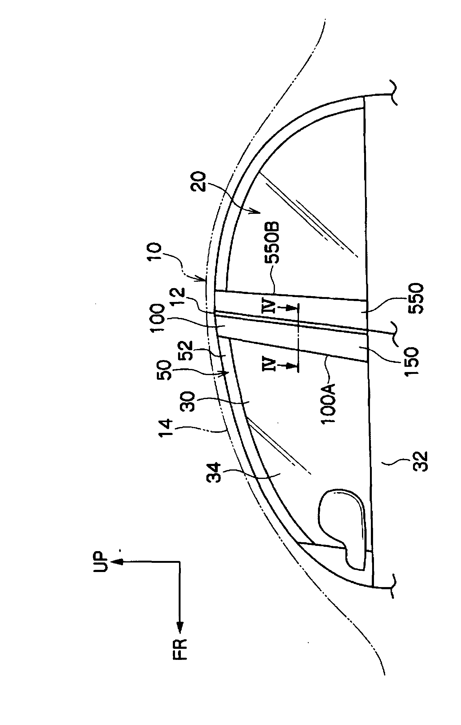 Vehicle door frame structure