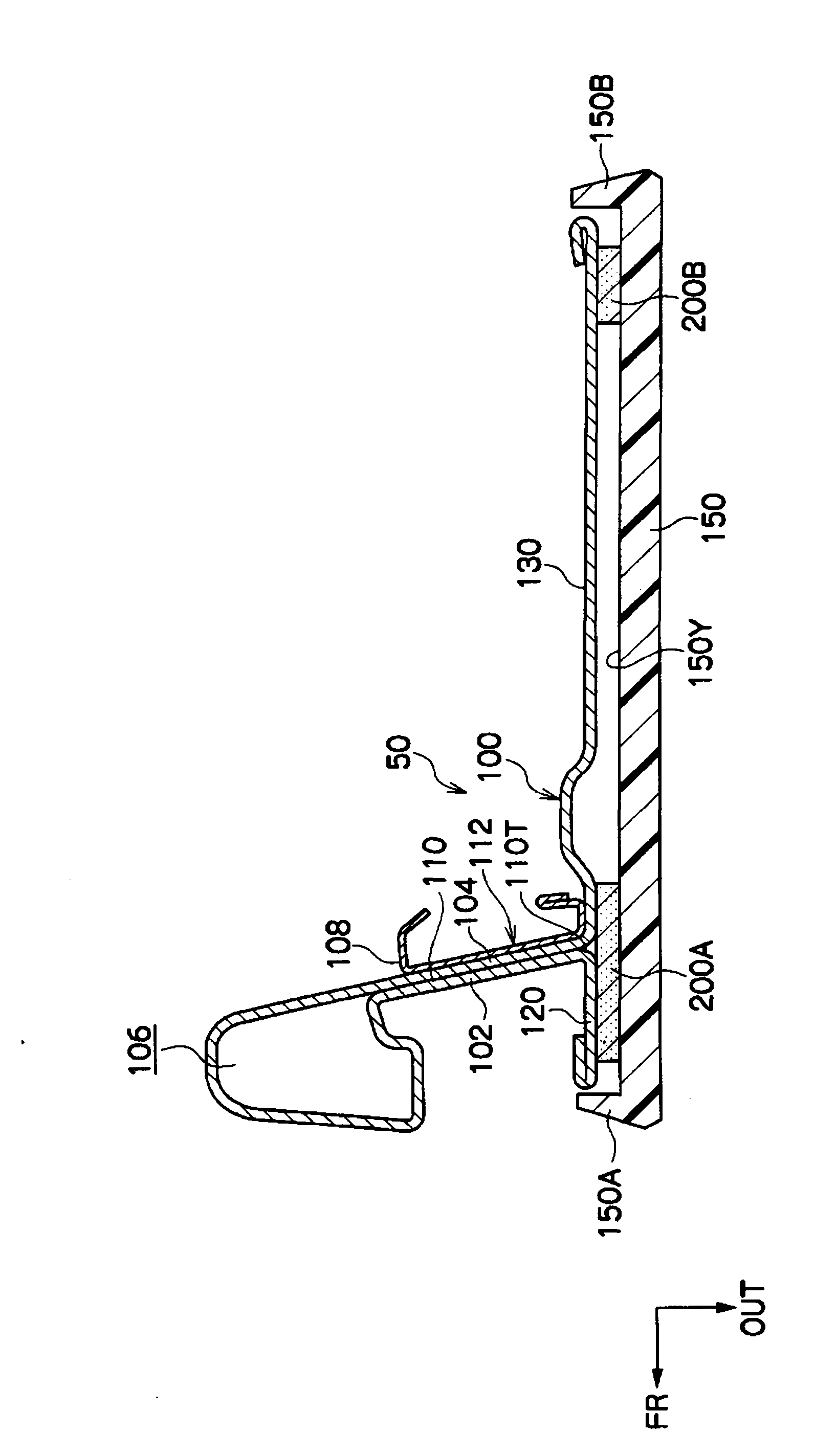 Vehicle door frame structure