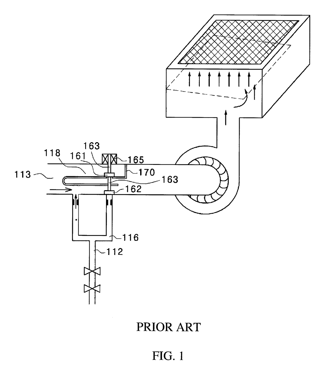 Gas-air mixing device for combustor