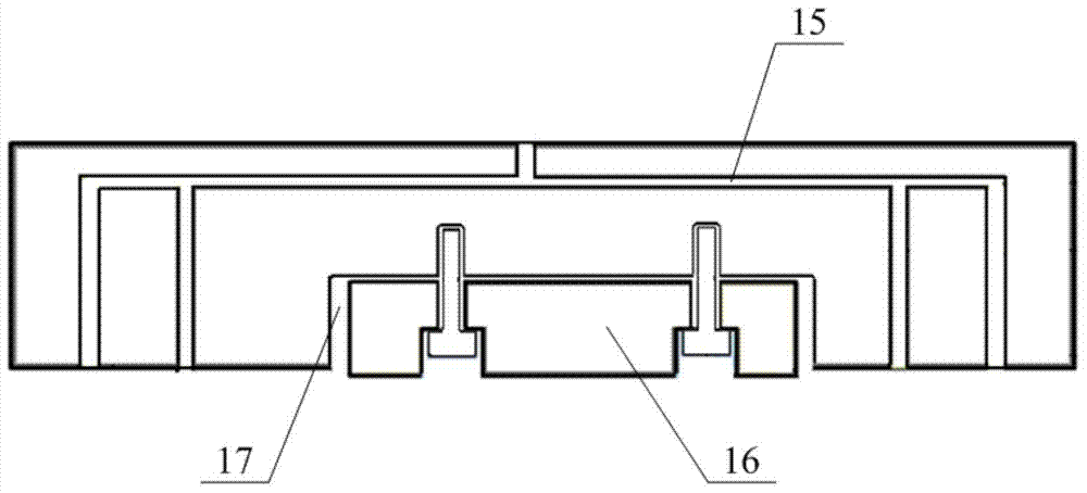 Mounting structure for plate material fixing element for laminating machine as well as top plate and laminating machine