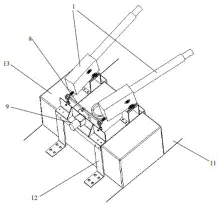 Small onboard automatic-swinging double-spraying type atomizing pesticide-applying medicine-delivery system and control method