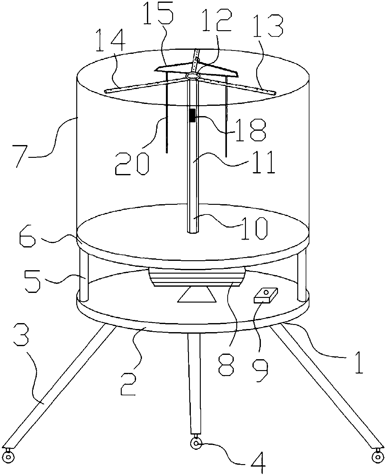 High-efficiency clothing drying device