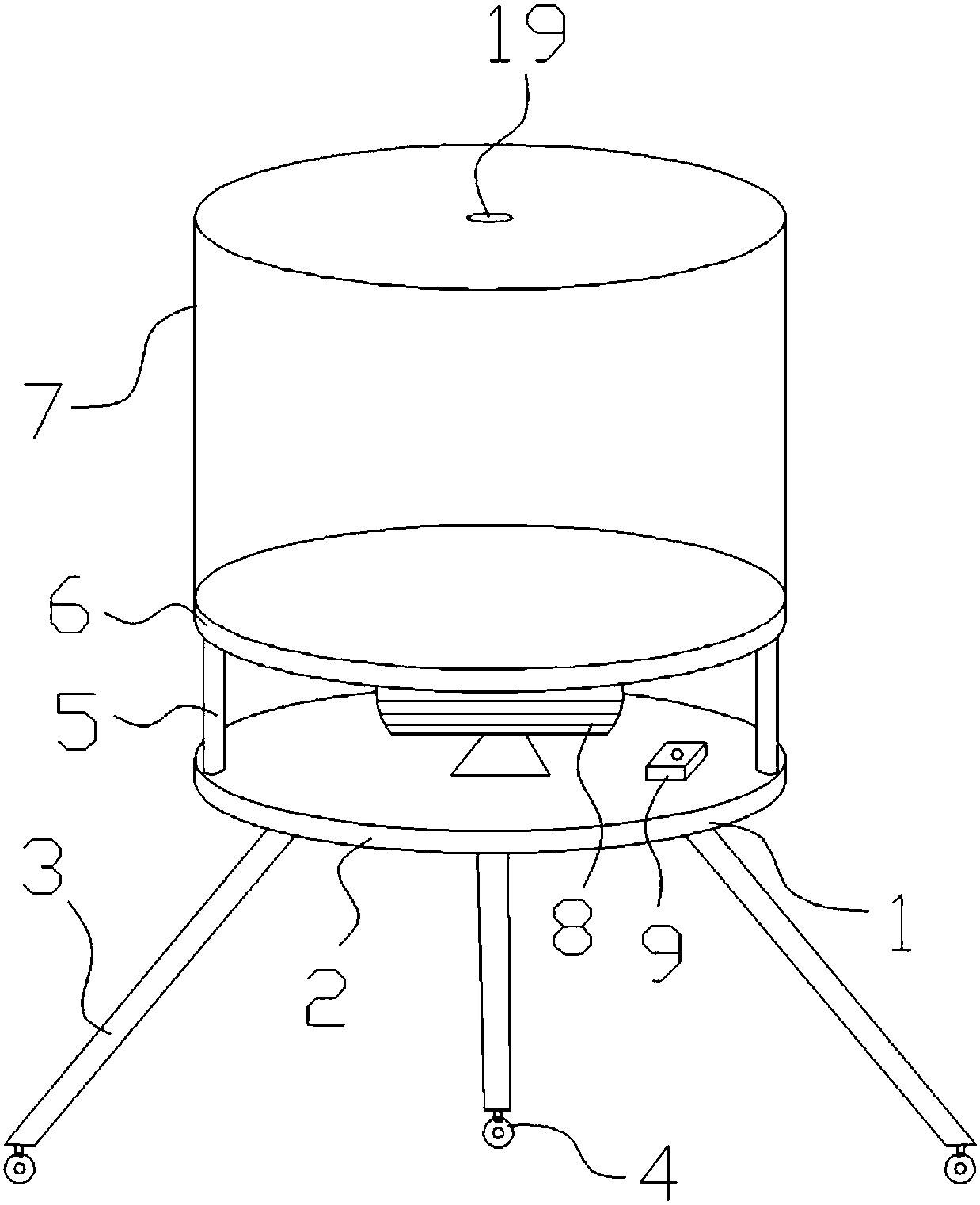 High-efficiency clothing drying device