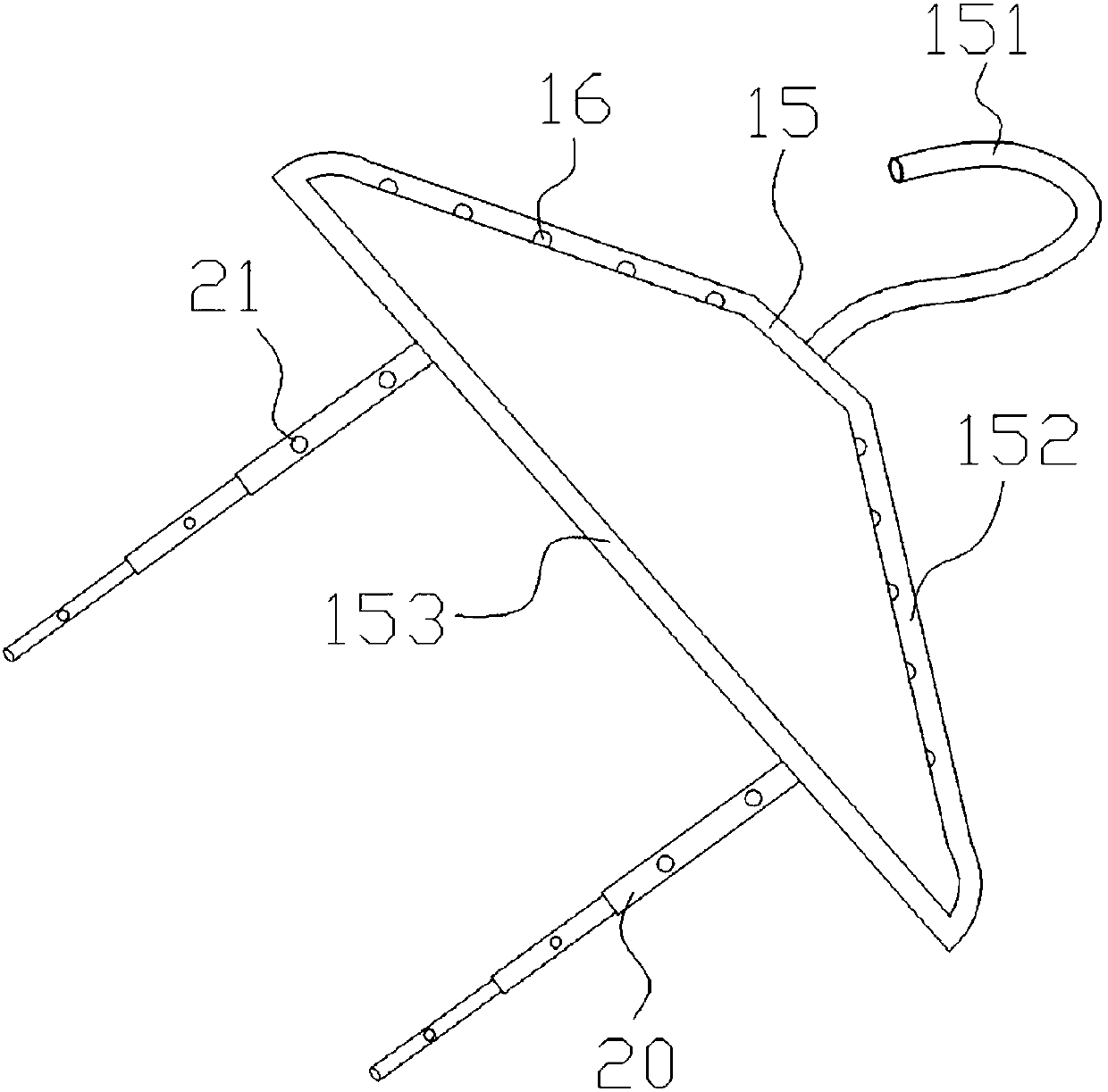 High-efficiency clothing drying device