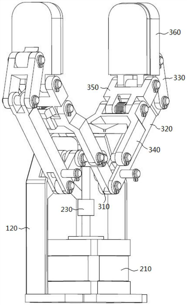 An adaptive robot hand device with elastic pressure bar and three-finger segment flat clamp