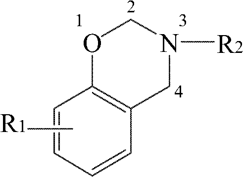 Dibenzoxazine containing oxazole ring and preparation method thereof