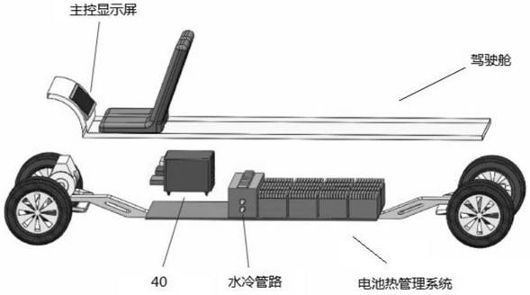 A mobile power battery thermal management system detection device and method