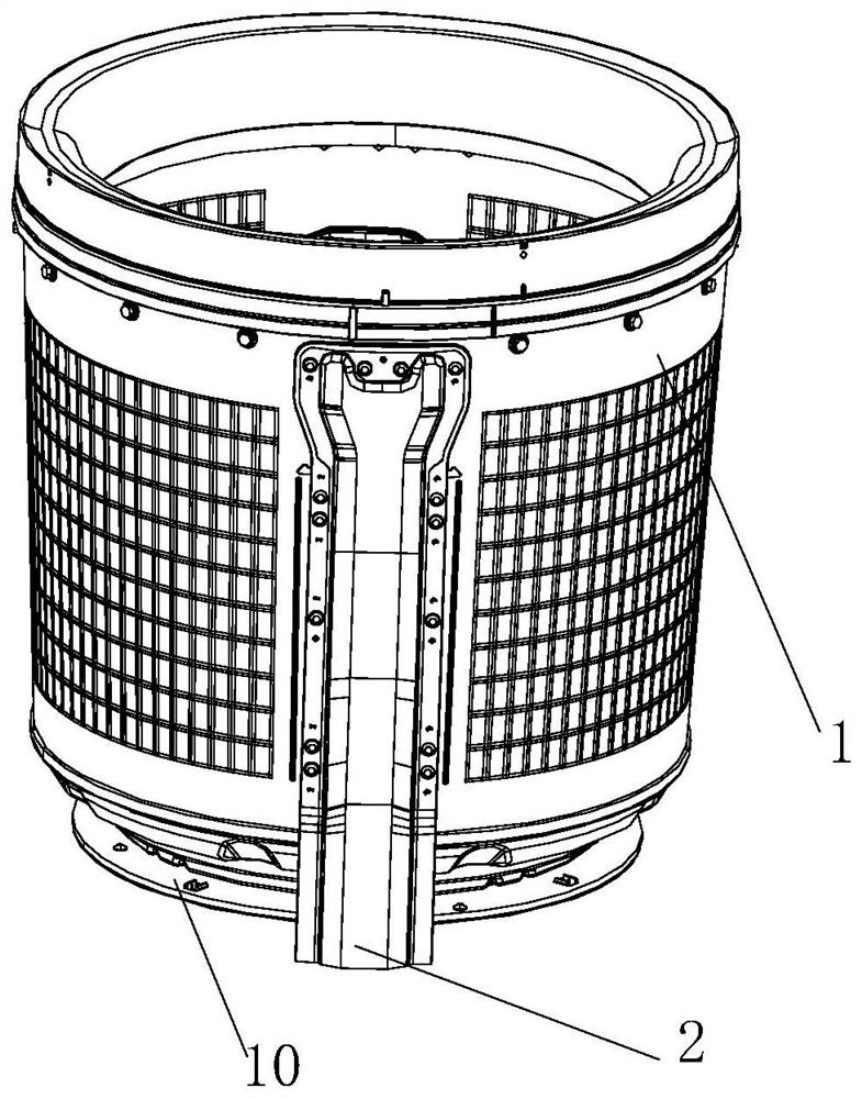 Washing machine inner barrel component and washing machine
