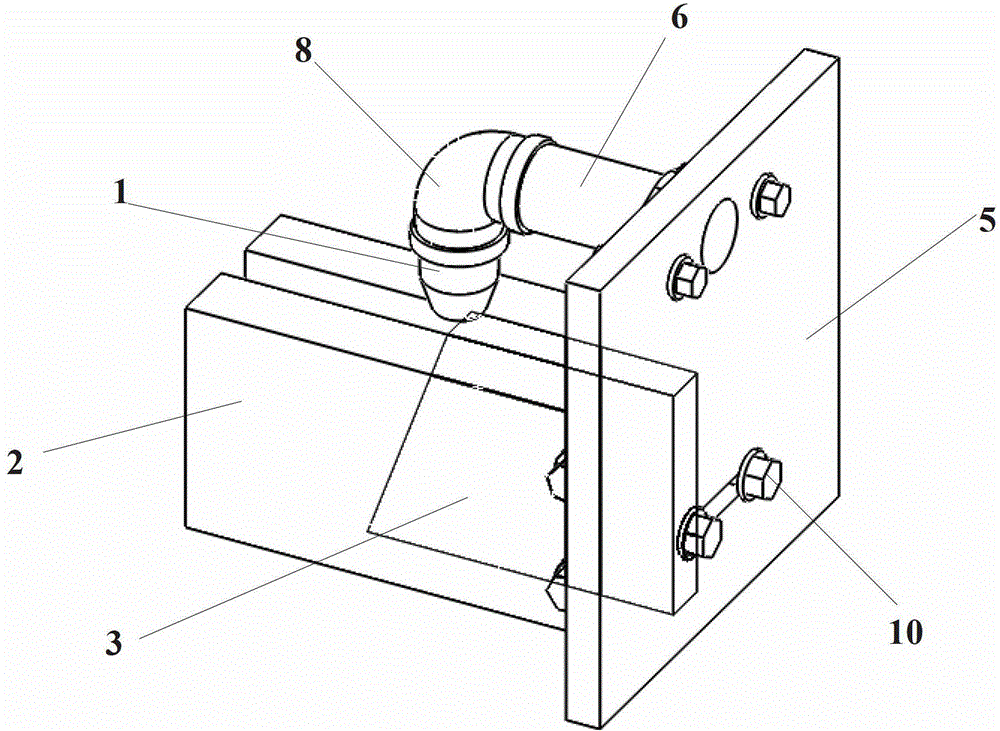 Test device for gas flow field structure of kerf during laser cutting