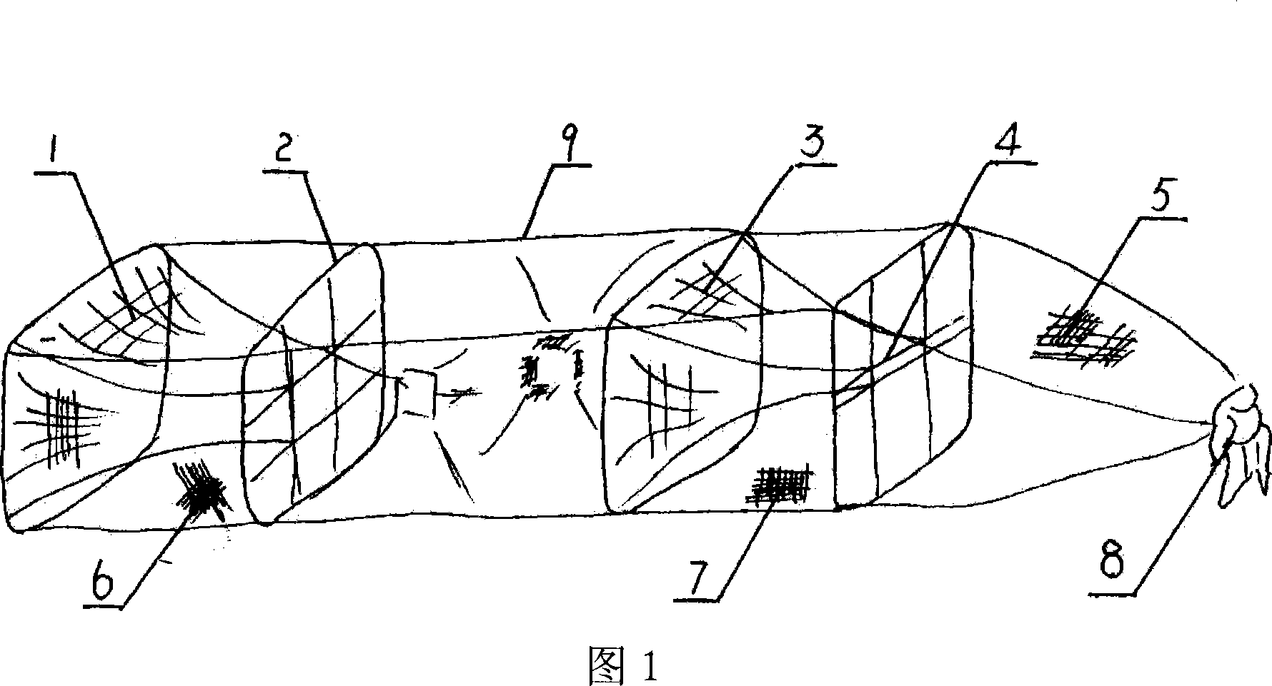 Method for catching loaches, rice field eel by using rectangular netting gear