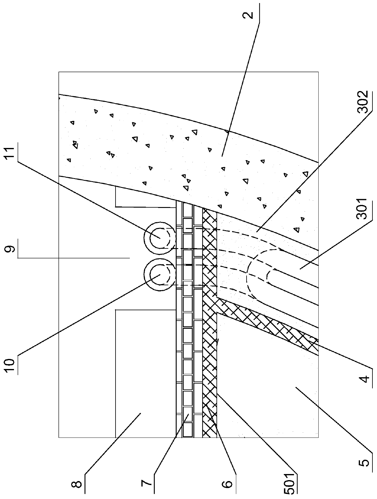 High-heat-conductivity ground temperature energy heat exchange tunnel system and construction method thereof