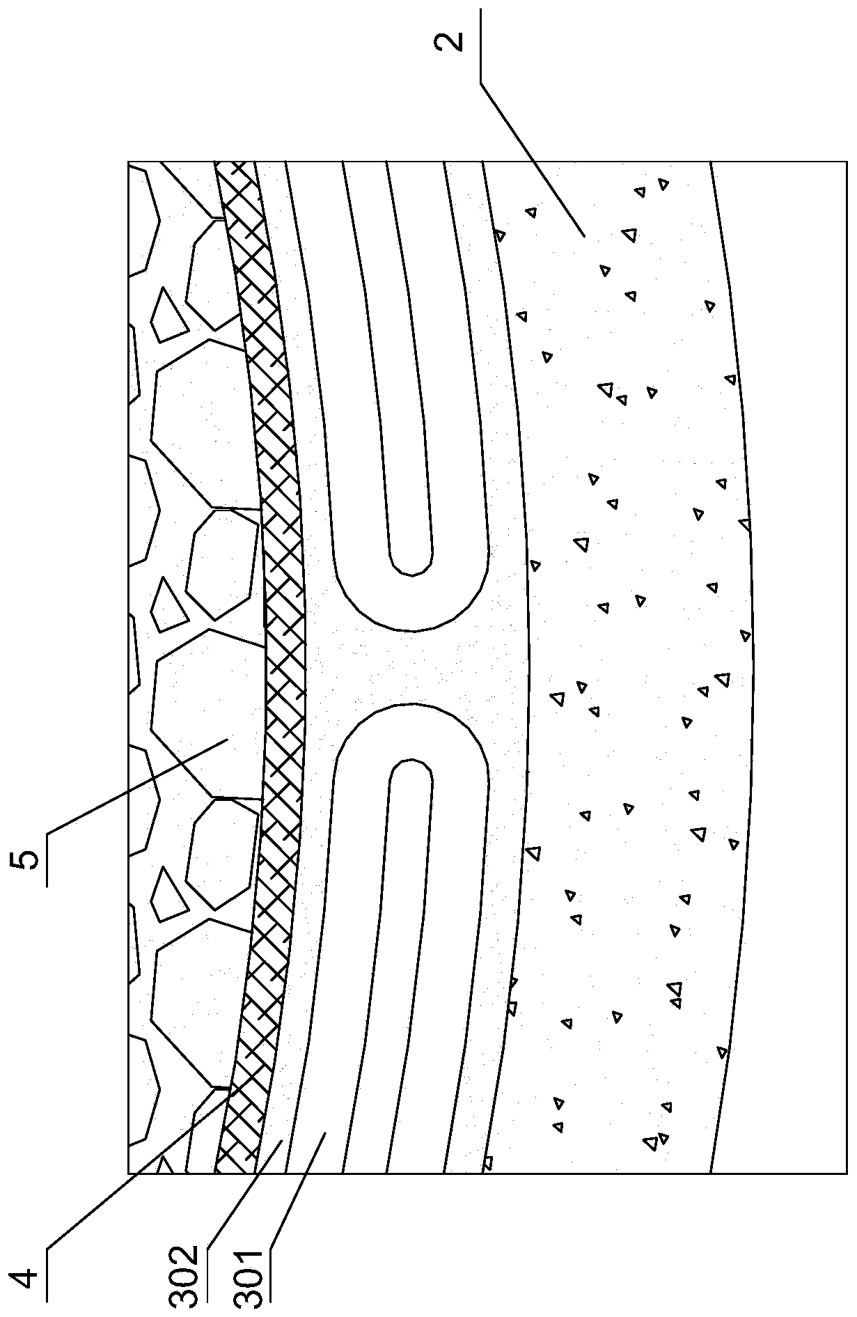 High-heat-conductivity ground temperature energy heat exchange tunnel system and construction method thereof