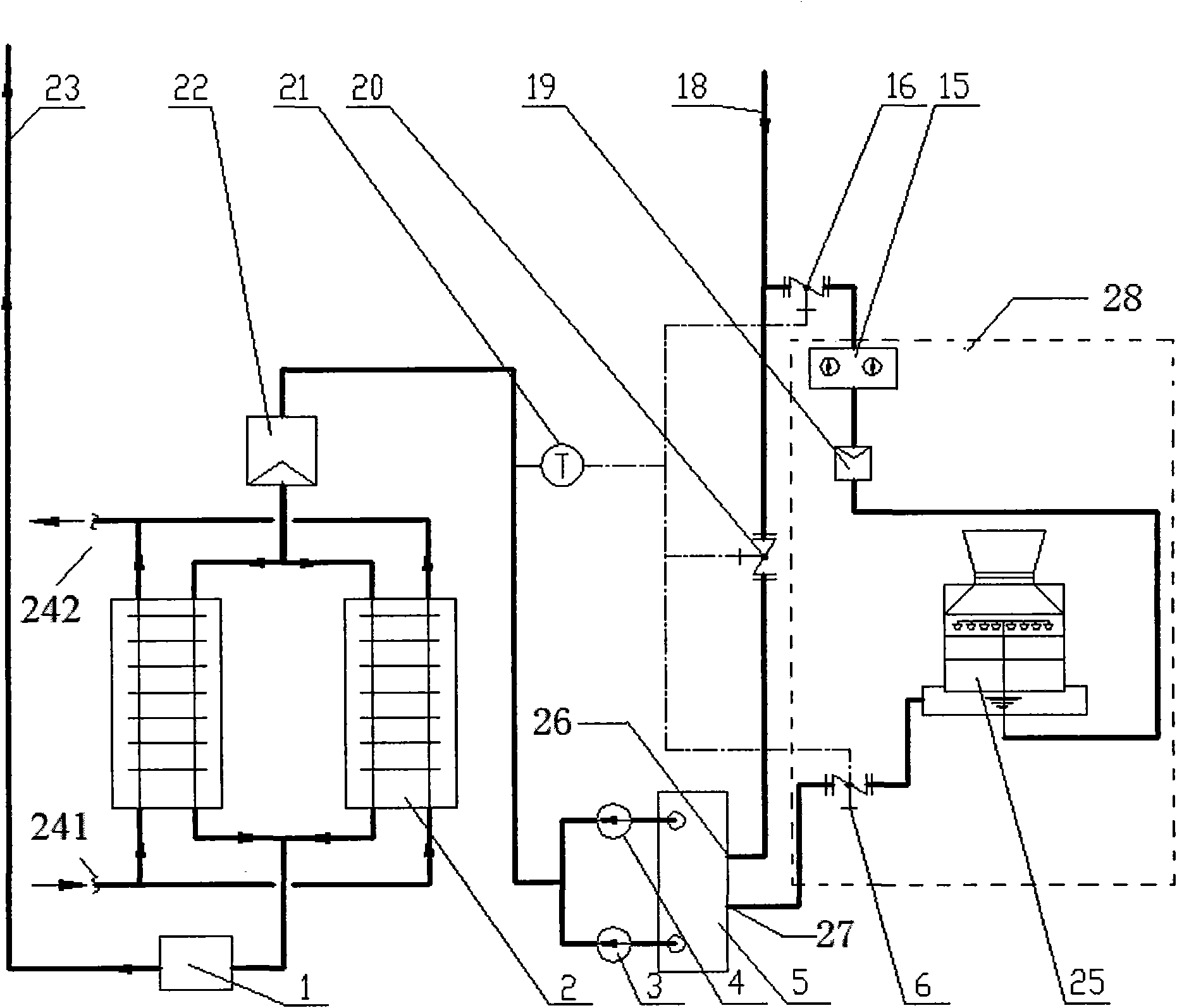 Essential service water system at nuclear power plant