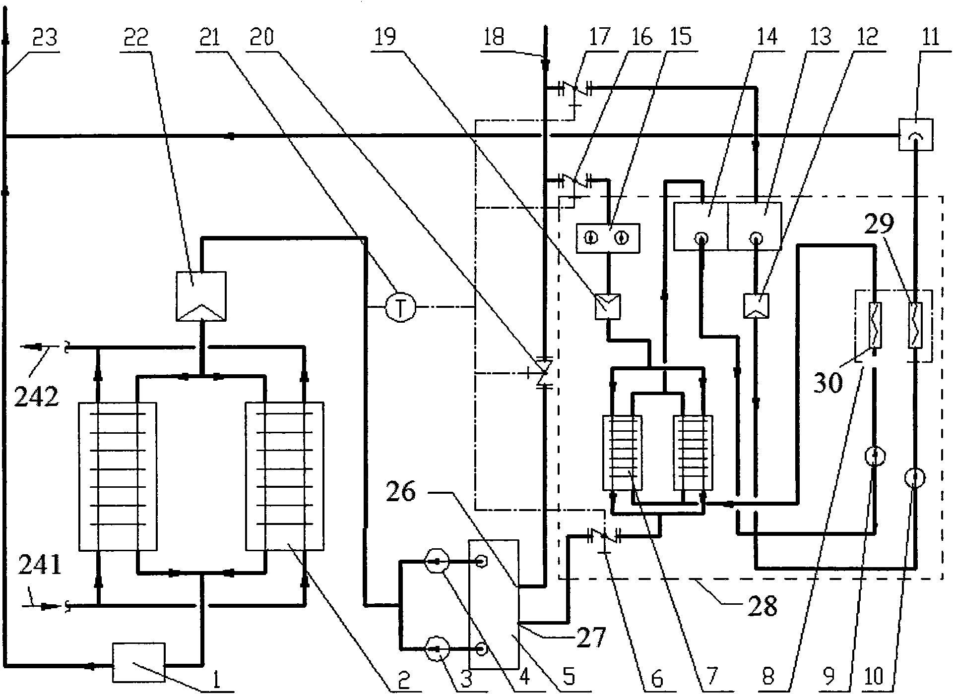 Essential service water system at nuclear power plant