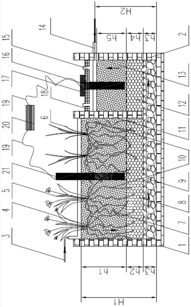 Method for improving denitrification of integrated vertical flow constructed wetlands