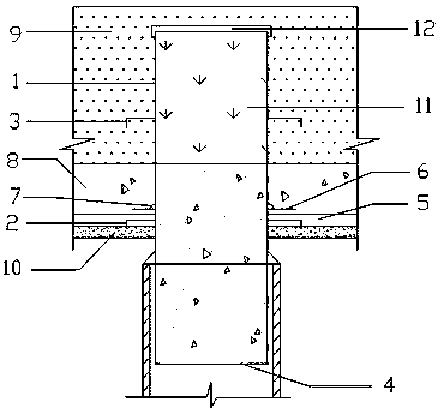 Circular water-collecting well foundation pit bottom interception tool and construction method thereof