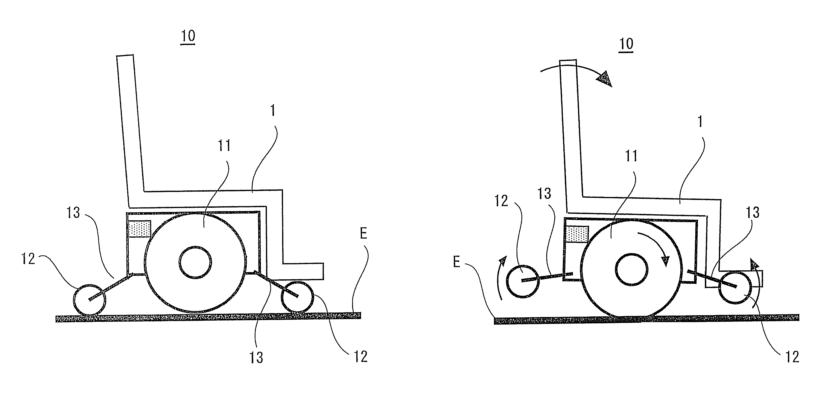 Traveling apparatus, control method therefor, and control program