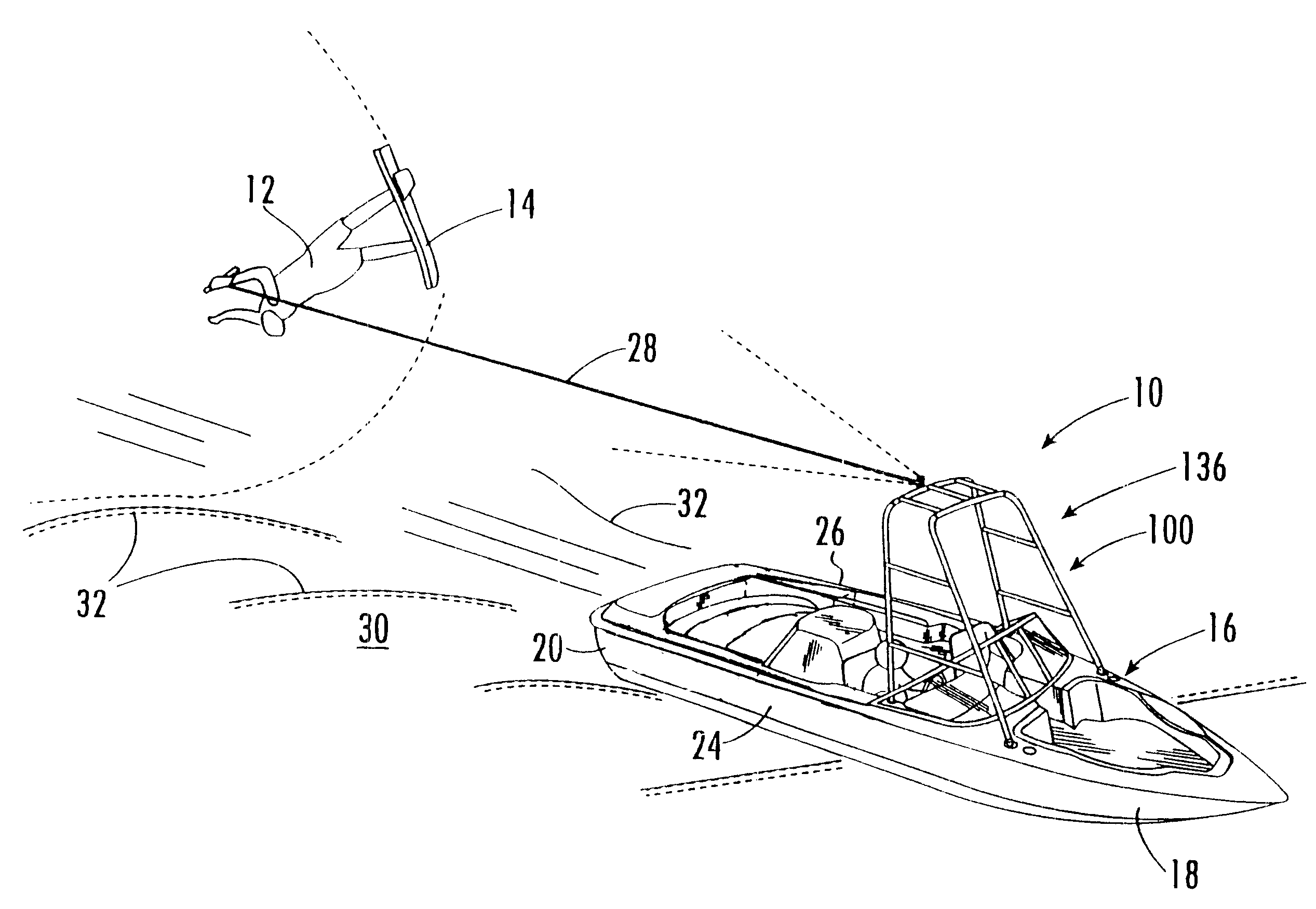 Water sport towing apparatus and method