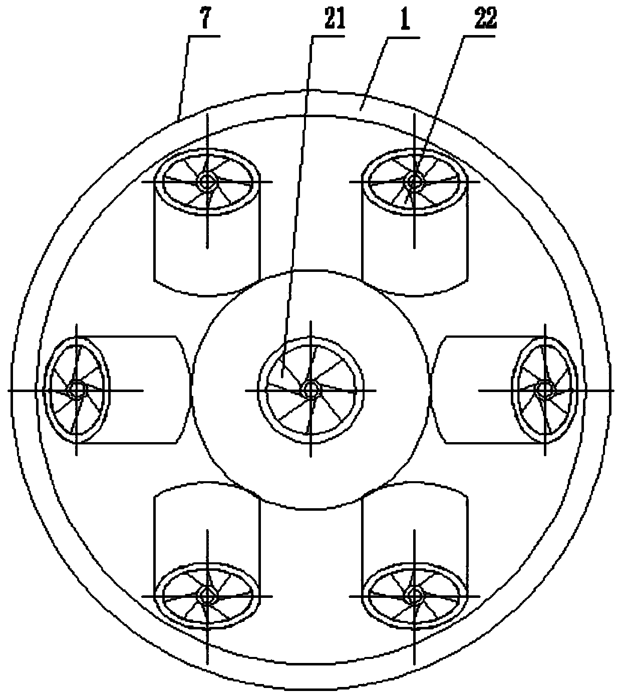 High-efficiency aerator based on pneumatic swirl forced mixing technique and application of high-efficiency aerator