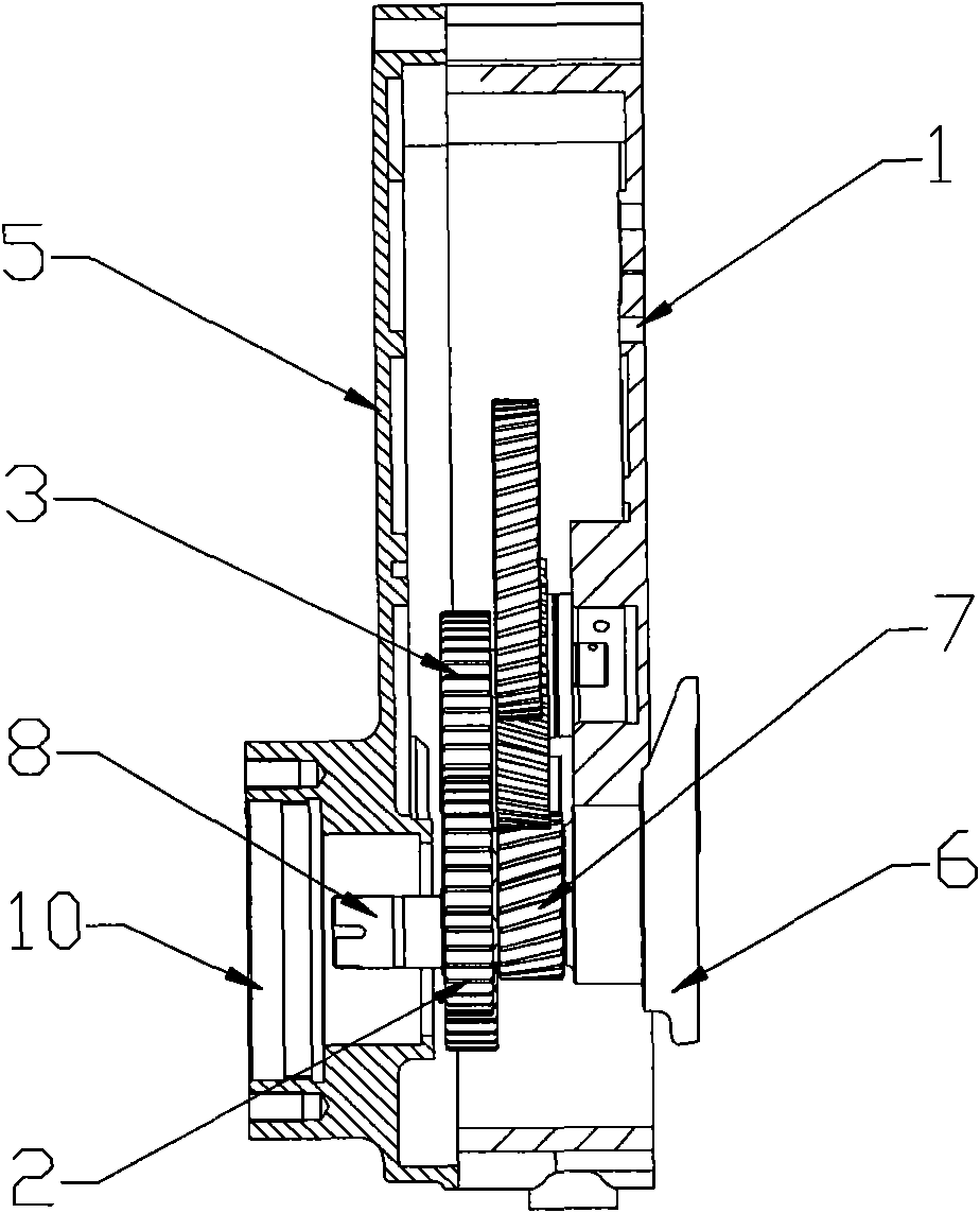 Front-end high-power output structure for engine