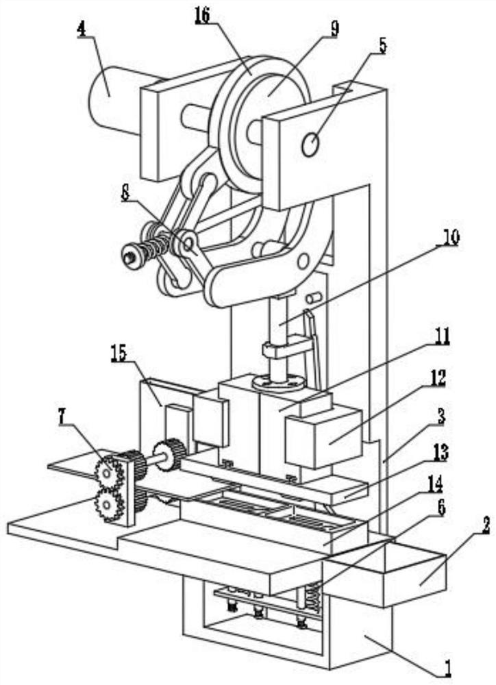 Efficient stamping die for automobile sheet metal part machining and using method thereof