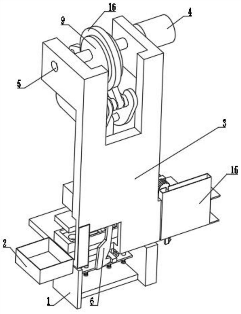 Efficient stamping die for automobile sheet metal part machining and using method thereof