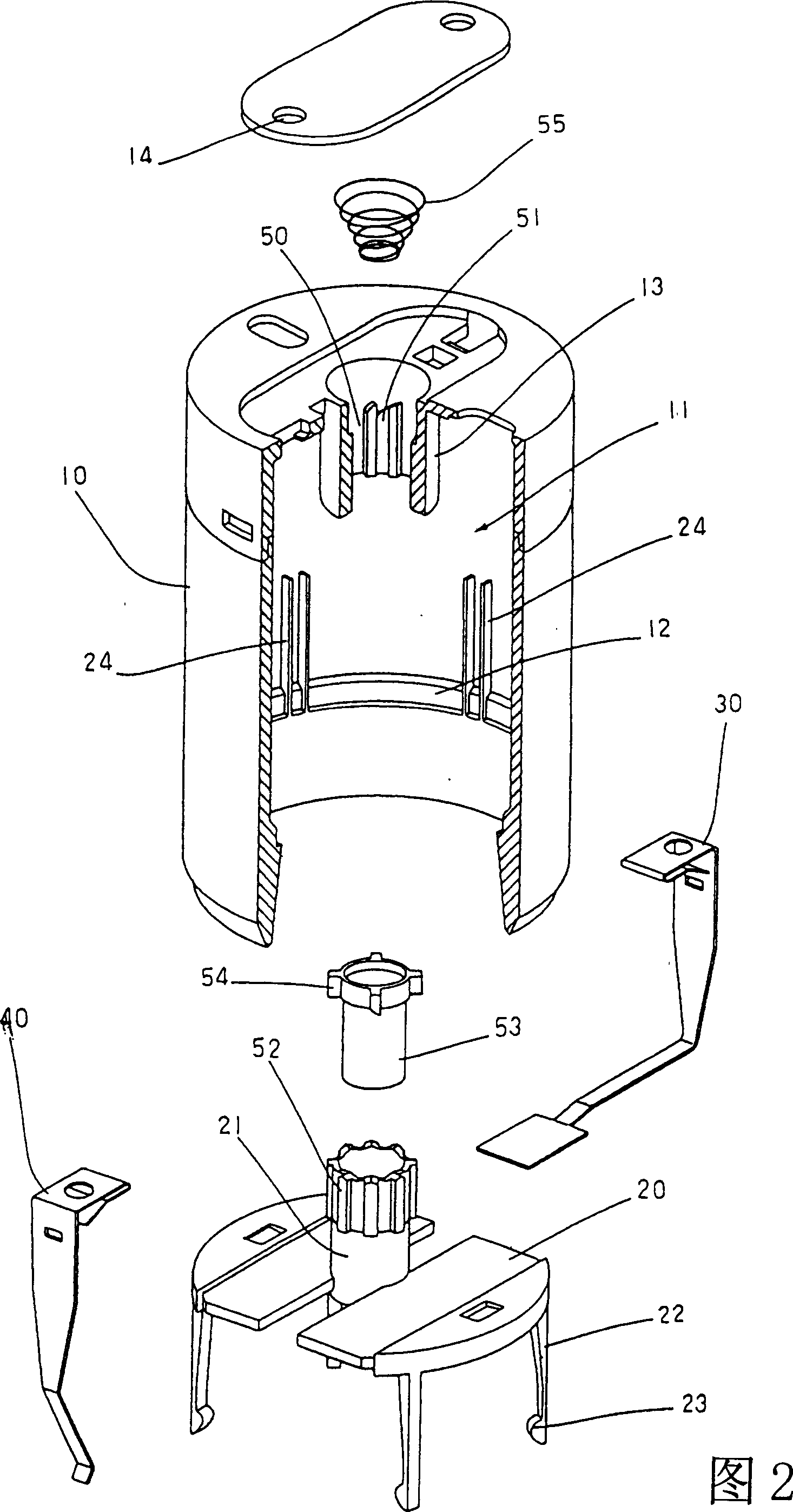 Pressing lamp socket