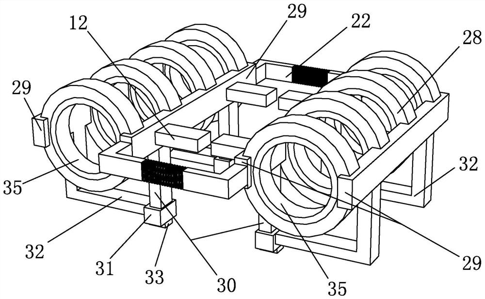 A pipe centering device for large-scale air purification equipment