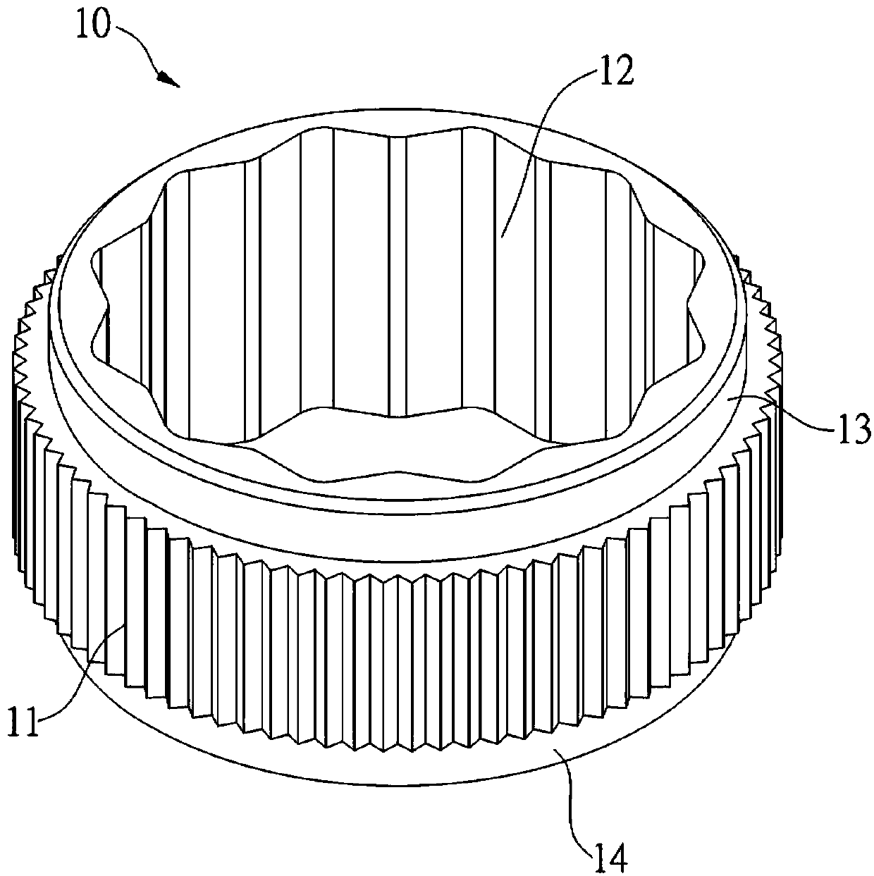 Ratchet wheel with protection and identification layers and manufacturing method thereof