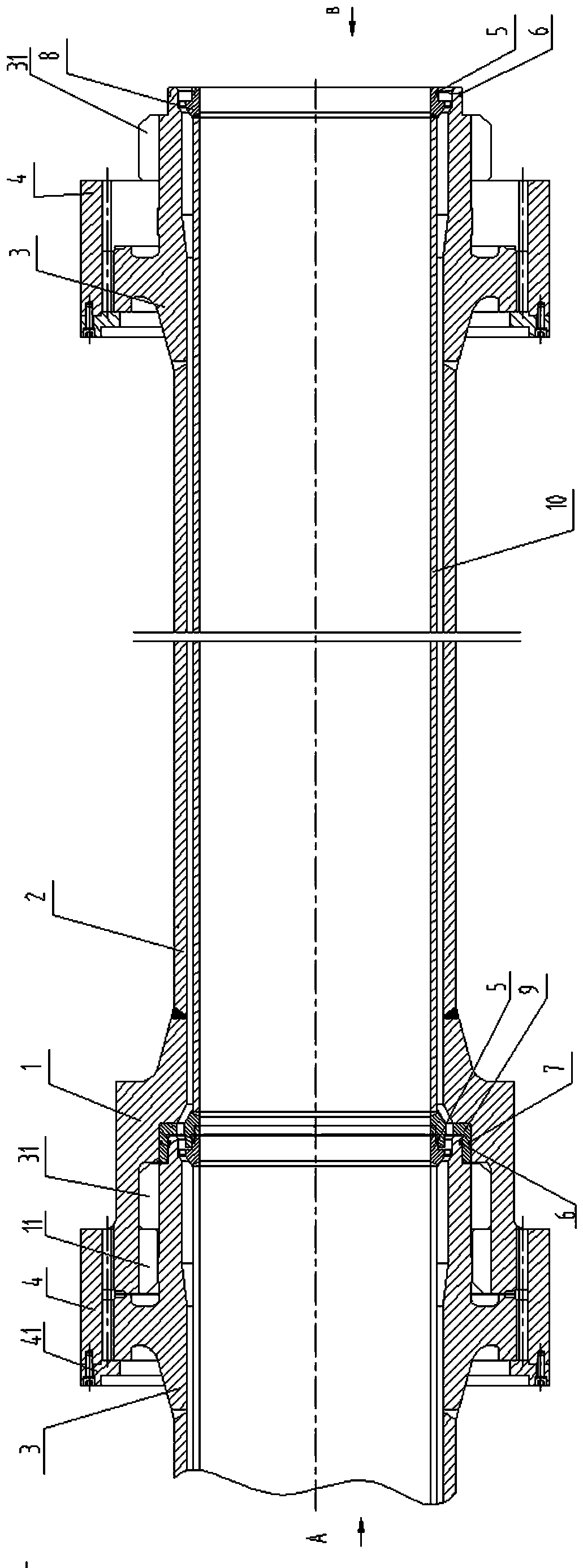 A double-layer drill pipe with internal teeth and external gear coupling