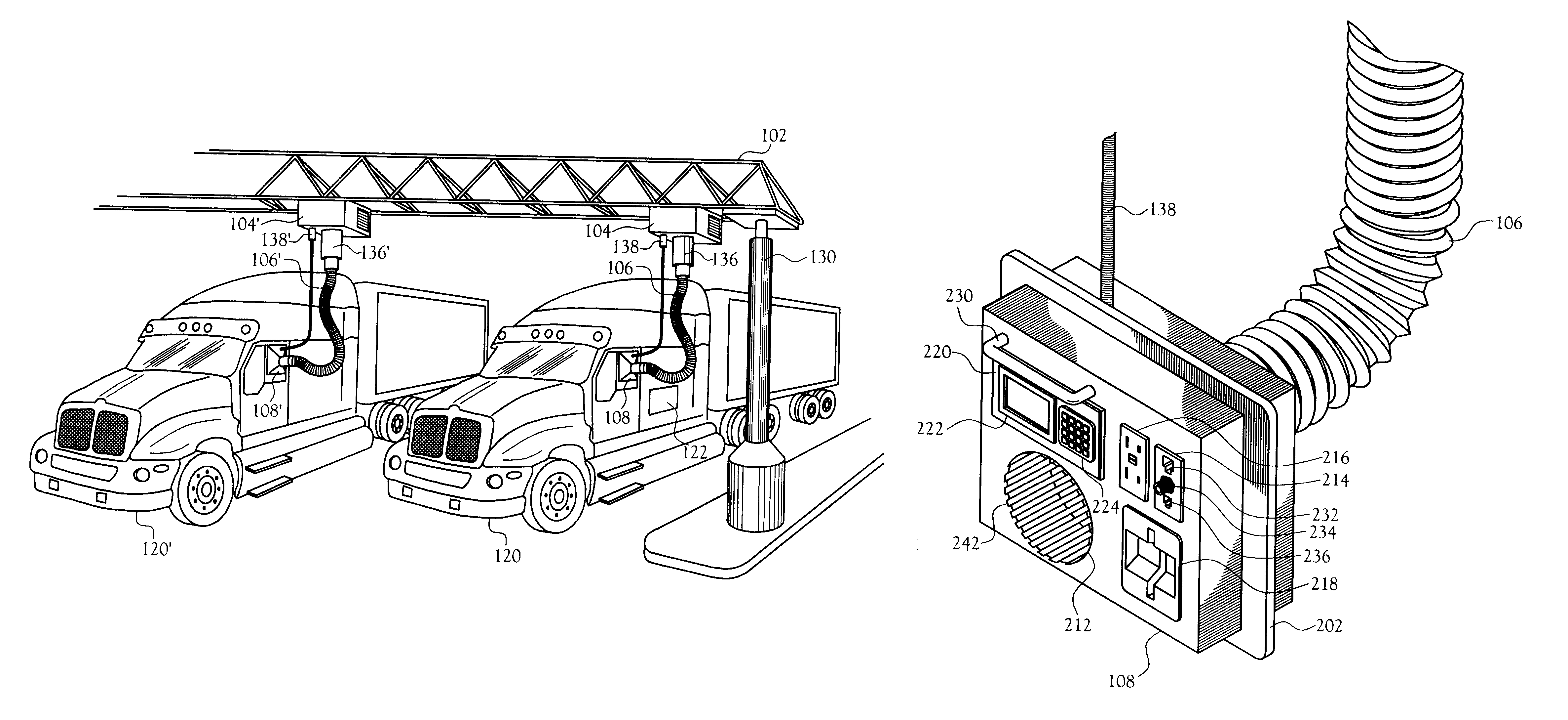 Apparatus for providing convenience services to stationary vehicles