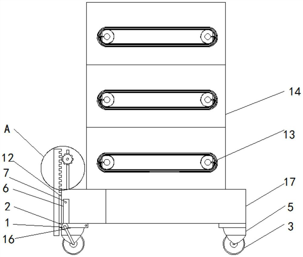 Convenient-to-move collecting frame for wires and cables