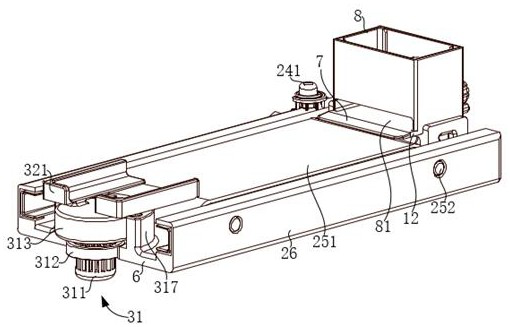 An automatic feeding device for a spraying machine
