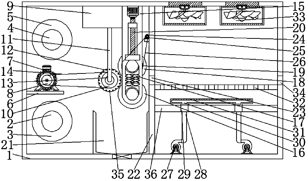 Packing material binding and drying device