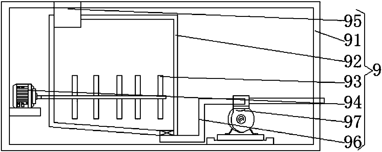 Packing material binding and drying device