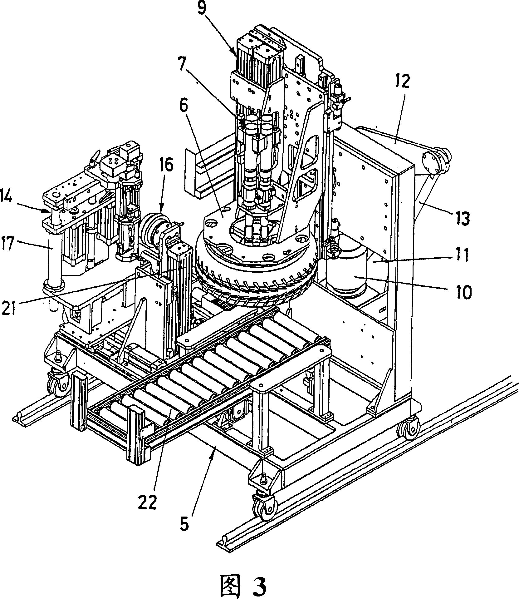 Machine for fixing wheels on vehicles