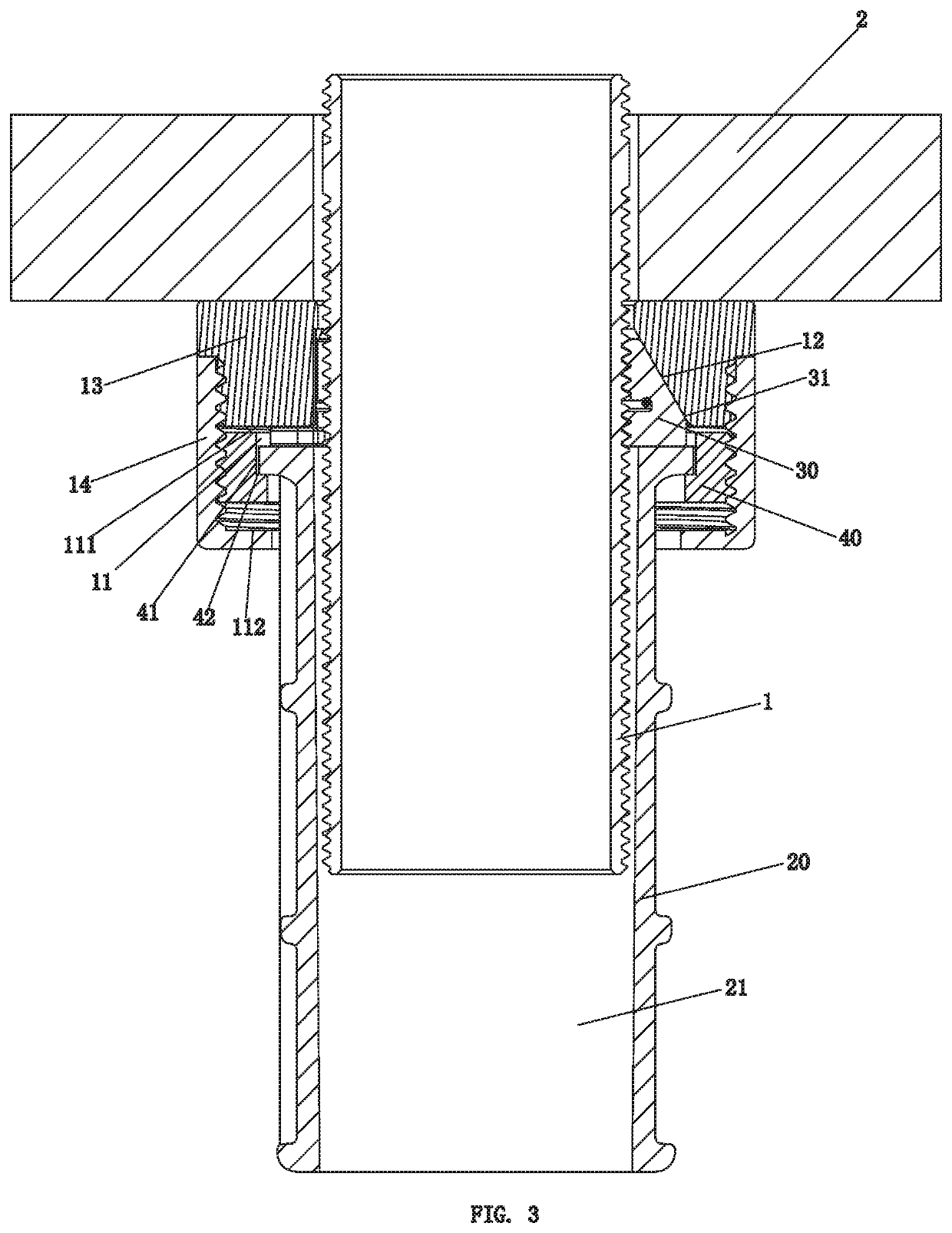 Mounting and dismounting nut structure