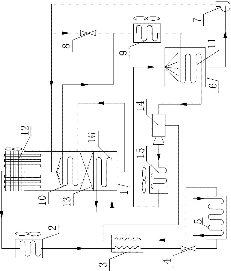 Low-temperature heat source-driven air-cooling ammonia water absorption refrigerating machine