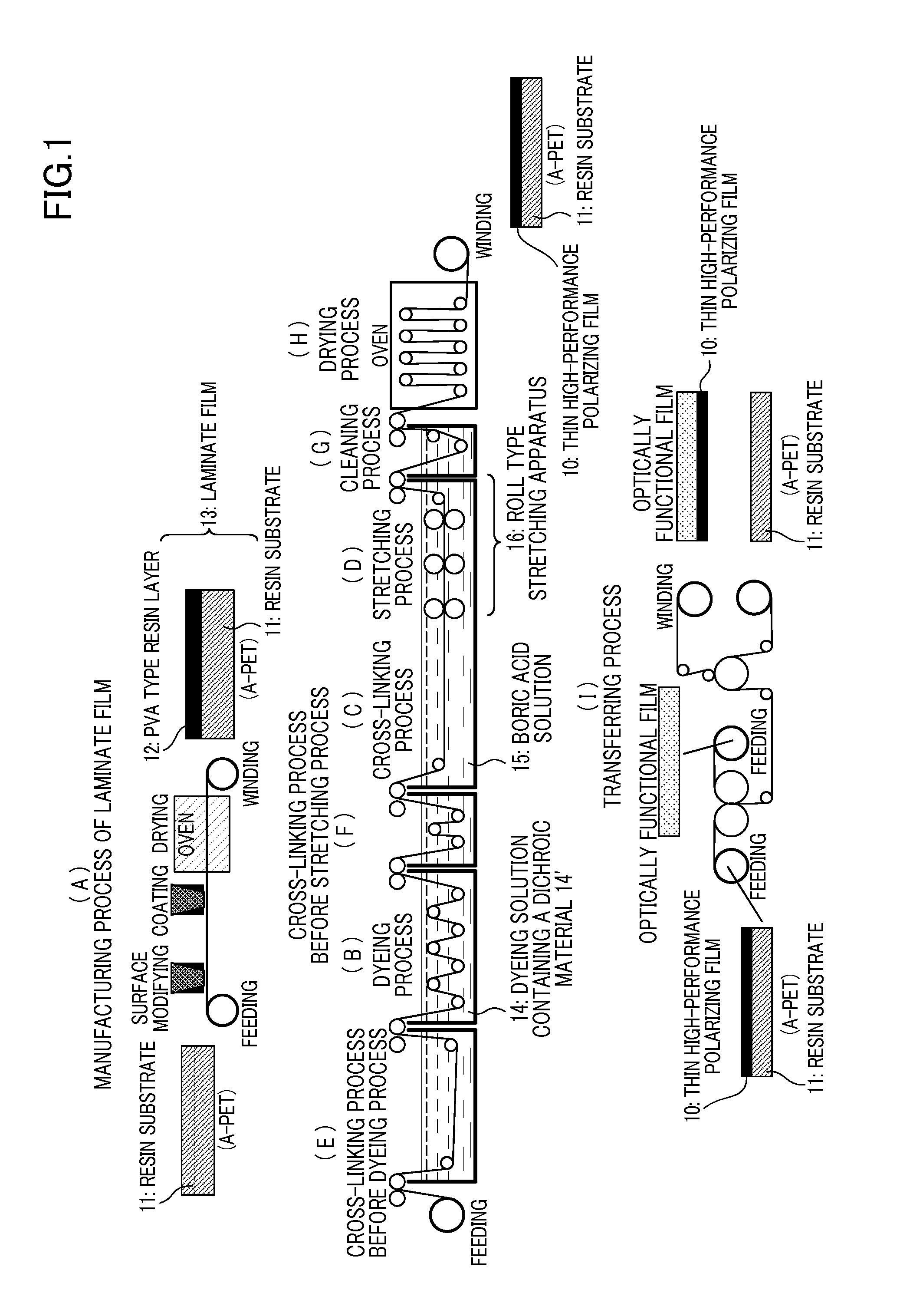 Thin high-performance polarizing film and method for manufacturing the same