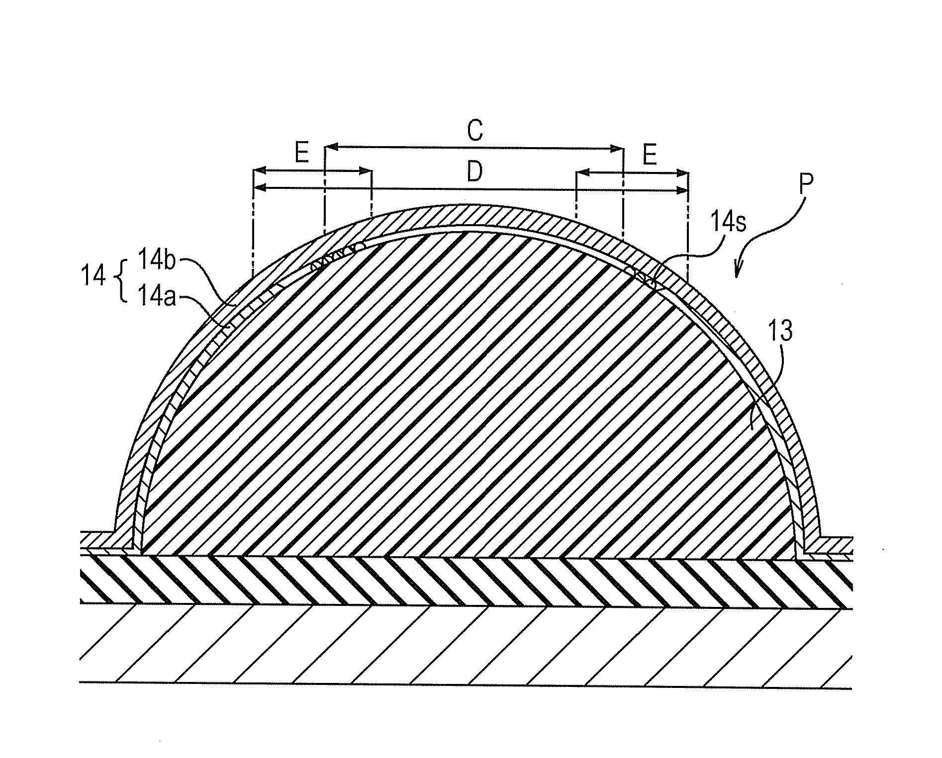 Mounting structure, electro-optical device, electronic apparatus, and method of producing the mounting structure