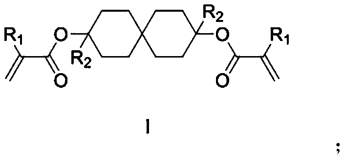 Photoresist resin monomer synthesized from spiro[5.5]undecyl-3, 9-diketone and synthesis method thereof