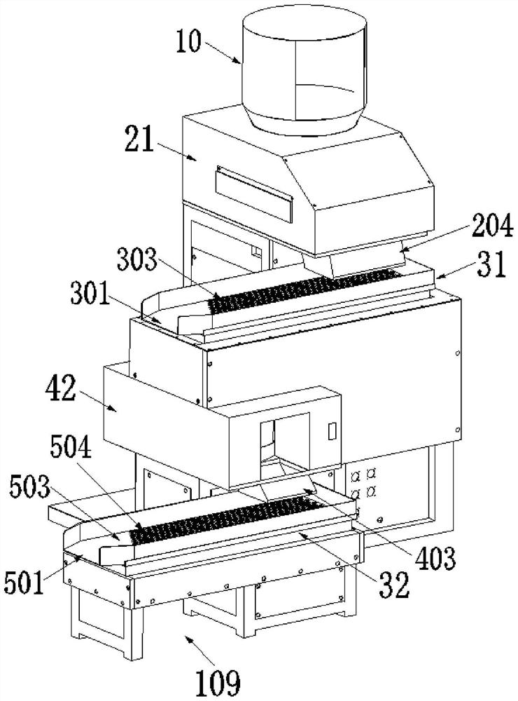 Rubber product separating and finishing device and method