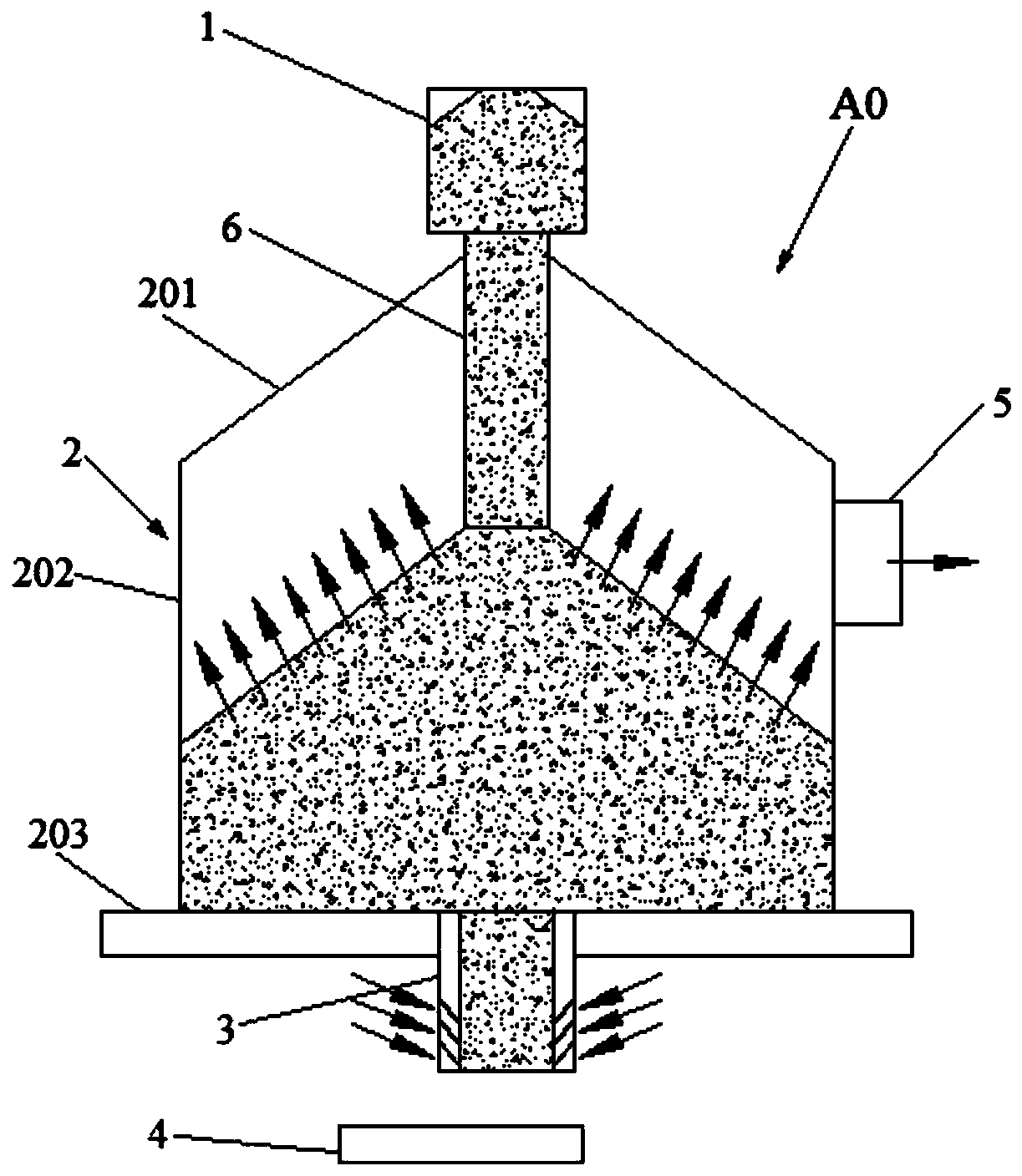 A sinter draft type vertical cooling furnace and a sinter cooling method