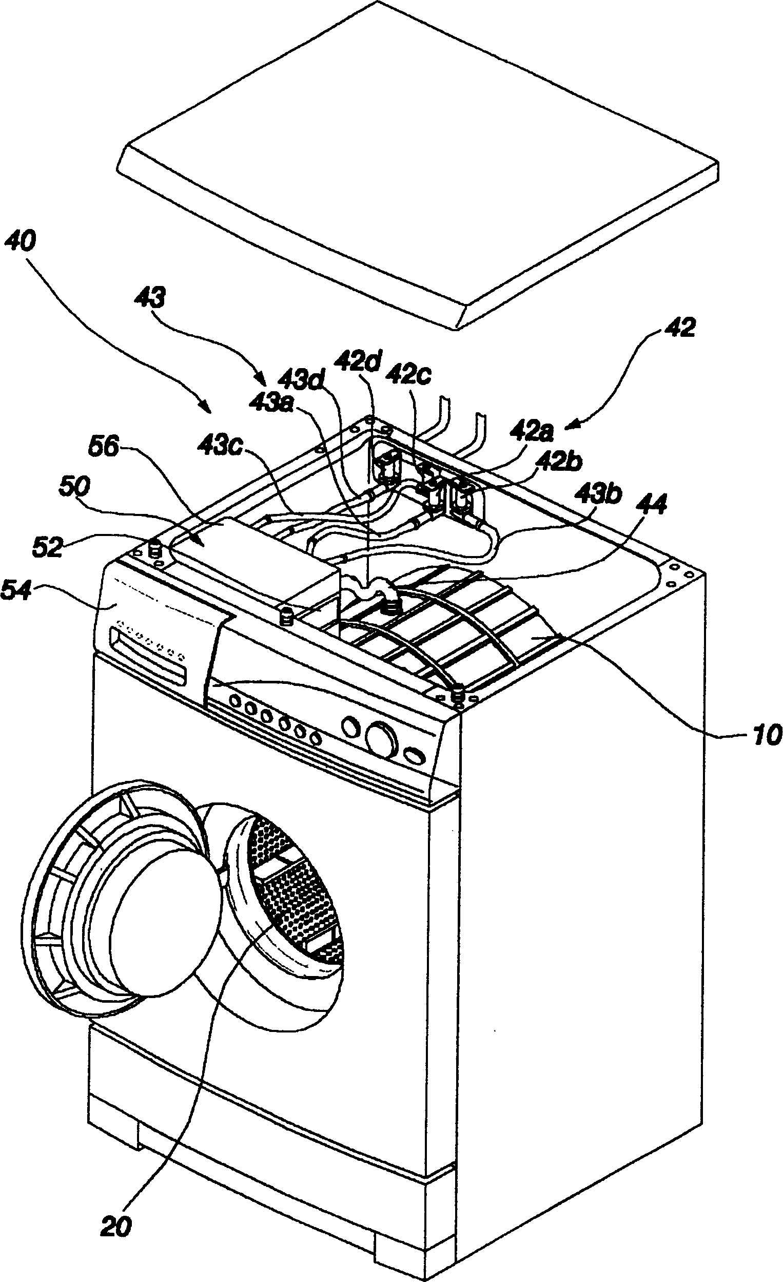 Water-supply control of washer