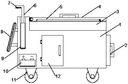 Parts placing trolley for power distribution cabinet assembling