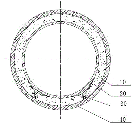 A glass steel pipe lining method for circulating water pipes lined with glass steel pipes