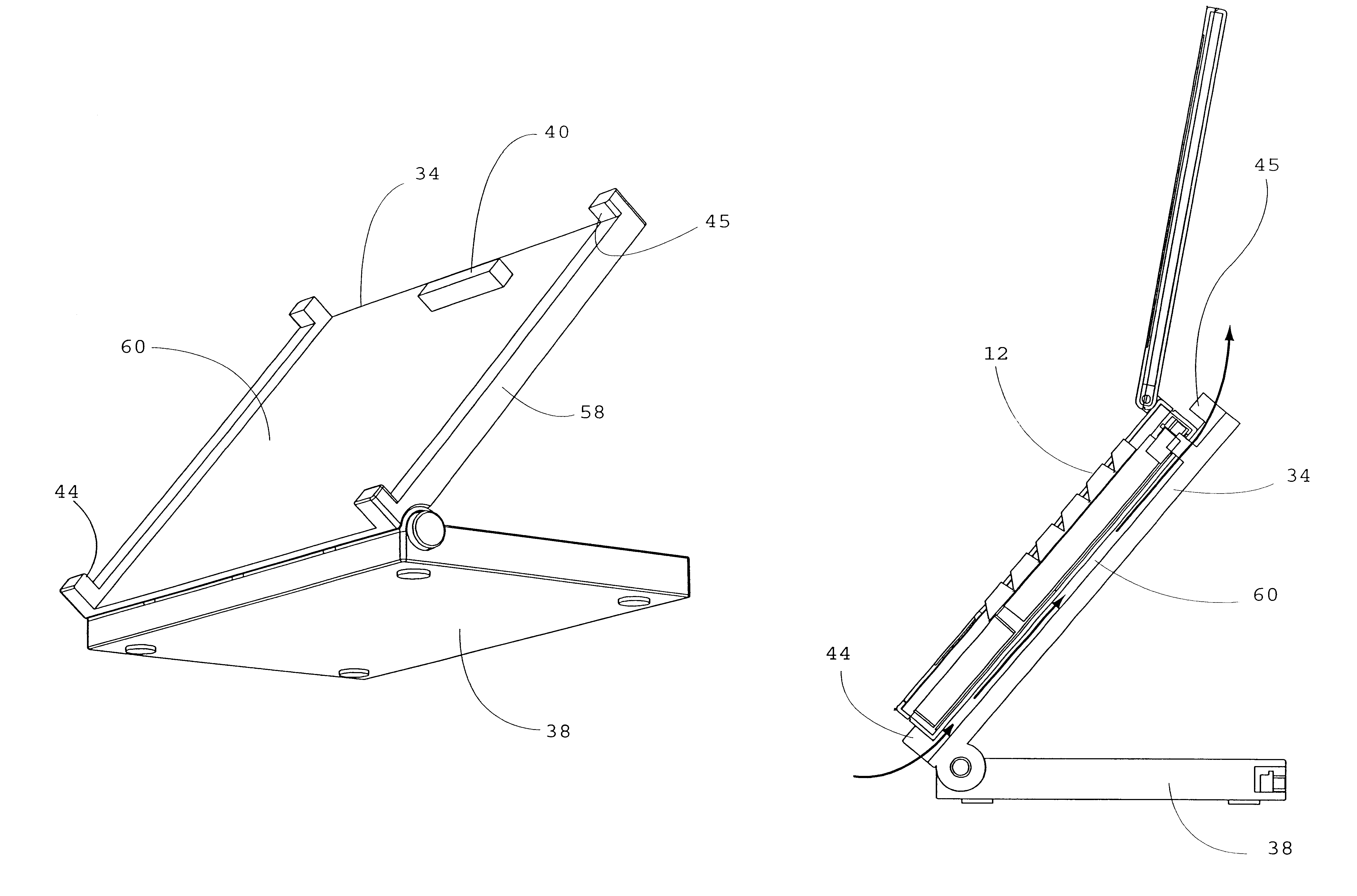 Vertical docking and positioning apparatus for a portable computer